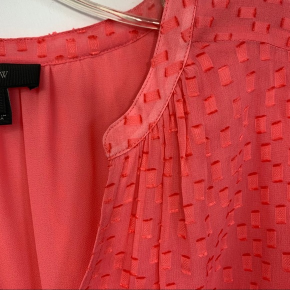 J. Crew Pink Textured Long Sleeve V-Neck Blouse - Picture 6 of 11